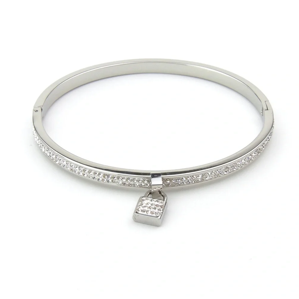 Lock Charm Bangle - Picture 13 of 13
